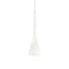 Suspension Flut blanche, verre, H 42 cm