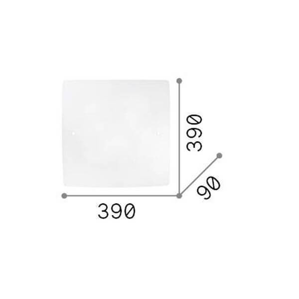Plafonnier Celine 3 lumières blanc, verre