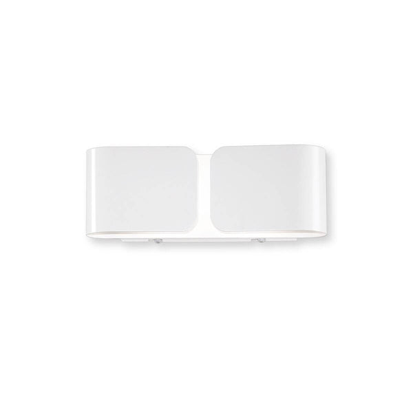 Applique murale Clip 2 lumières blanche, L 9 cm