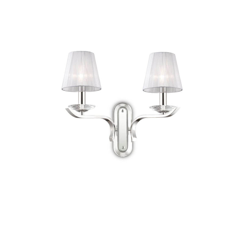 Applique murale Pegaso 2 lumières blanche, verre