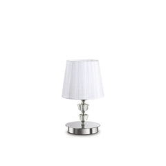 Lampe à poser Pegaso blanche, verre, Ø 18 cm