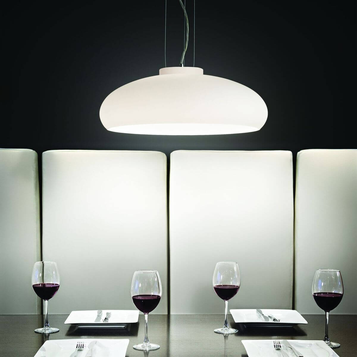 Suspension Aria blanche, verre