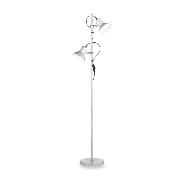 Lampadaire Polly 2 lumières argenté