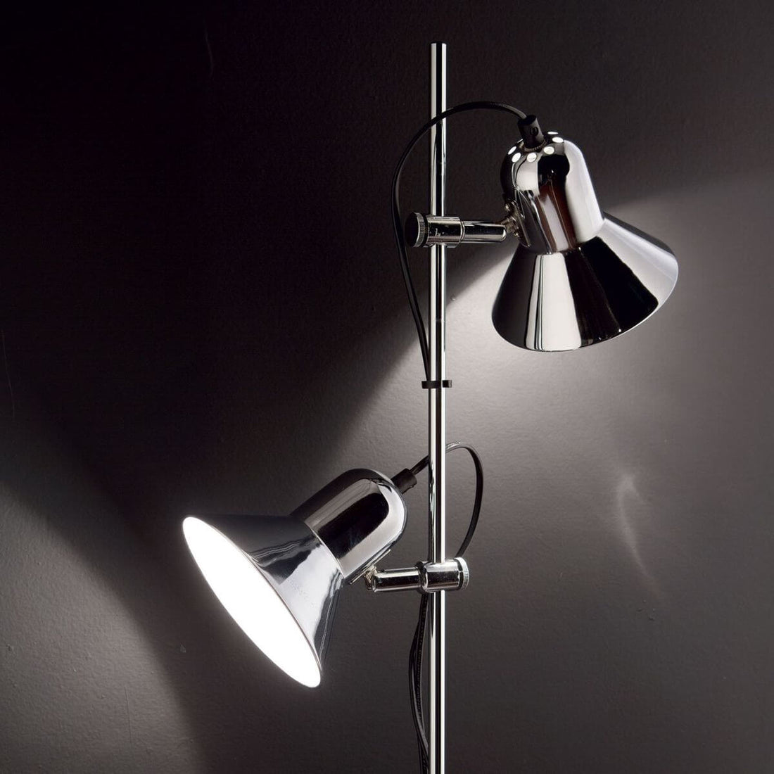 Lampadaire Polly 2 lumières chromé