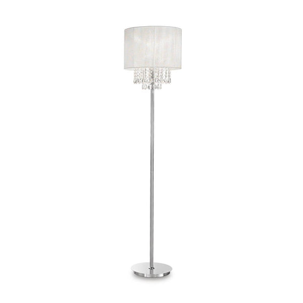 Lampadaire Opera blanc, cristal