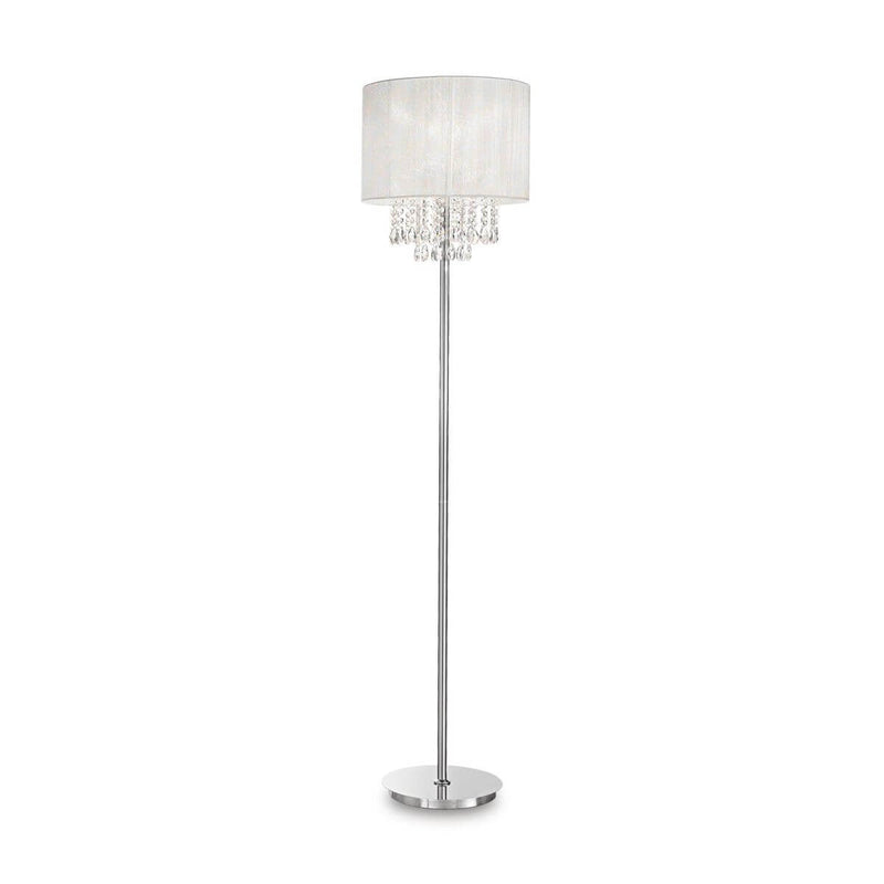 Lampadaire Opera blanc, cristal