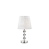 Lampe à poser LE ROY chromée, verre, Ø 25 cm