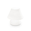 Lampe à poser Prato blanche, verre, Ø 22,5 cm