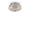 Plafonnier King 3 lumières chromé, cristal