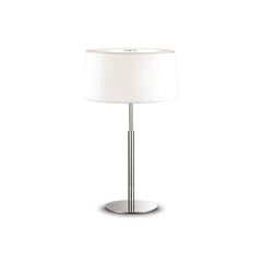 Lampe à poser Hilton 2 lumières blanche, verre