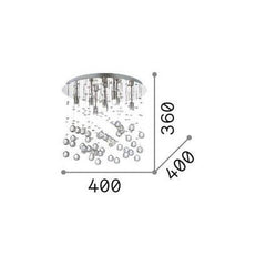 Plafonnier Moonlight 8 lumières doré, cristal