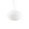 Suspension Candy blanche, verre, Ø 40 cm