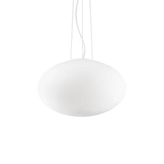 Suspension Candy blanche, verre, Ø 40 cm