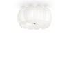Plafonnier Ovalino 5 lumières blanc, verre