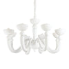 Suspension BON BON 8 lumières blanche, verre