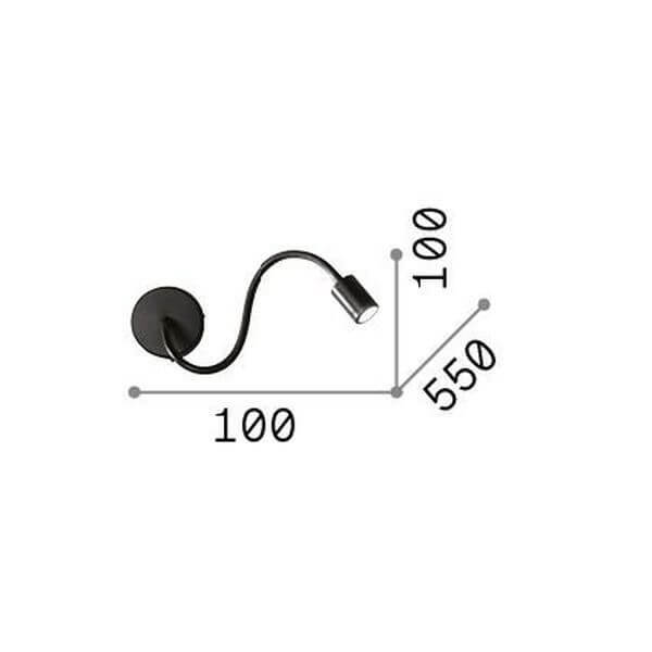 Applique murale Focus chromée, Ø 10 cm