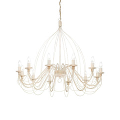 Suspension Corte 12 lumières blanche