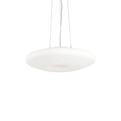 Suspension Glory 3 lumières blanche, verre, Ø 40 cm
