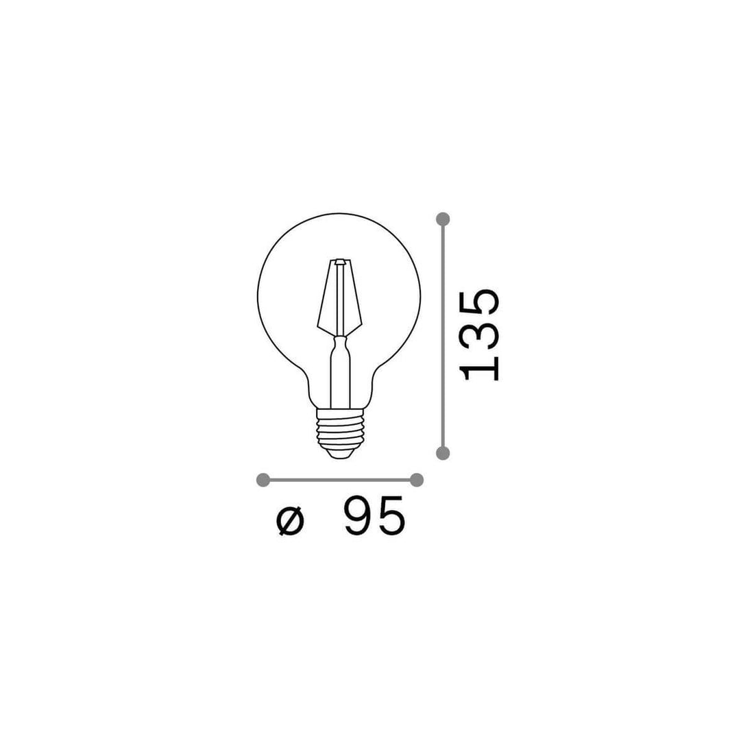 Ampoule E27 transparente, 8 W | Ideal Lux (101323)