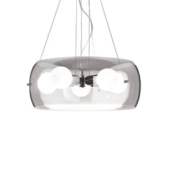 Suspension Audi-10 5 lumières fumée, verre