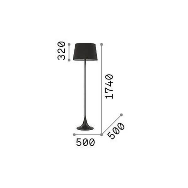 Lampadaire London blanc, tissu