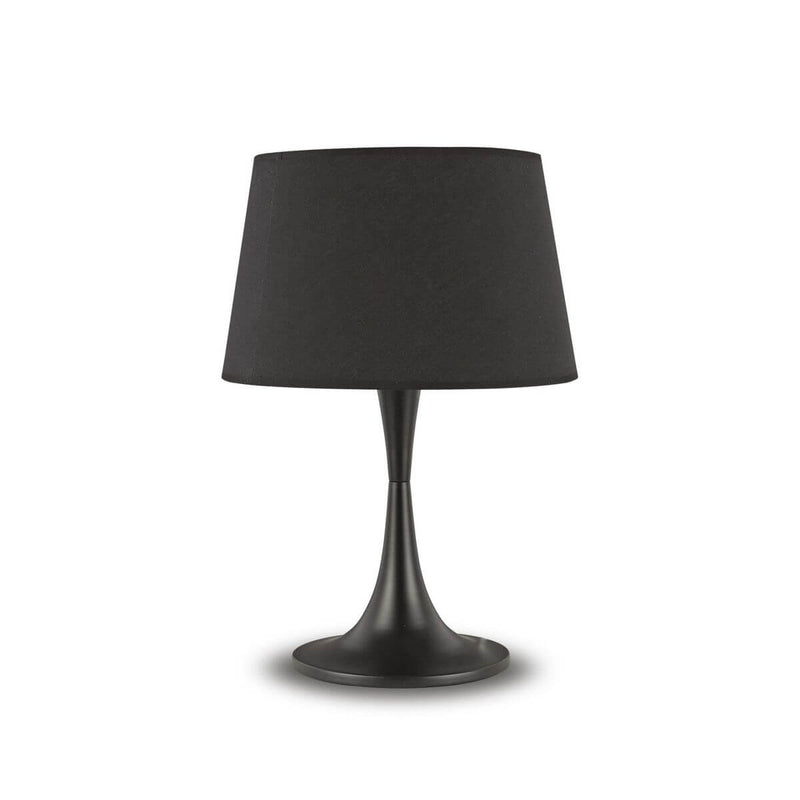 Lampe à poser London noire, tissu, Ø 32 cm
