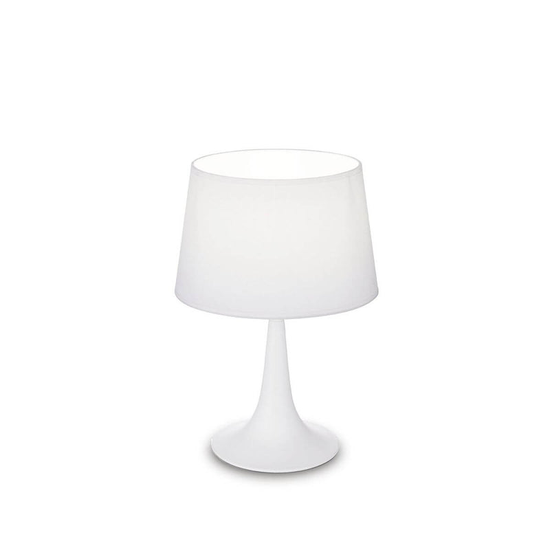 Lampe à poser London blanche, tissu, Ø 23,5 cm