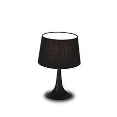 Lampe à poser London noire, tissu, Ø 23,5 cm