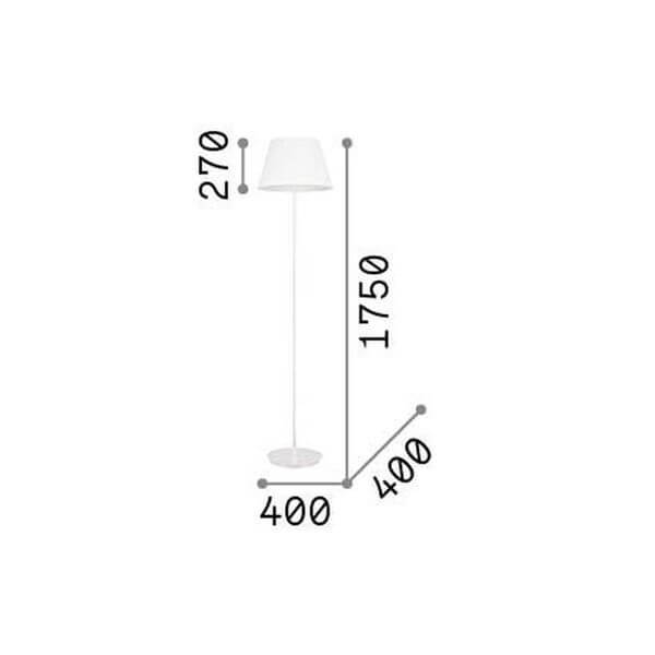 Lampadaire salon | Cylinder Blanc
