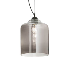 Suspension Bistro fumée, verre, H 34 cm