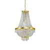 Suspension Caesar 9 lumières dorée, cristal