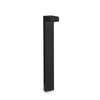 Lampadaire extérieur Sirio 2 lumières noir, L 16 cm