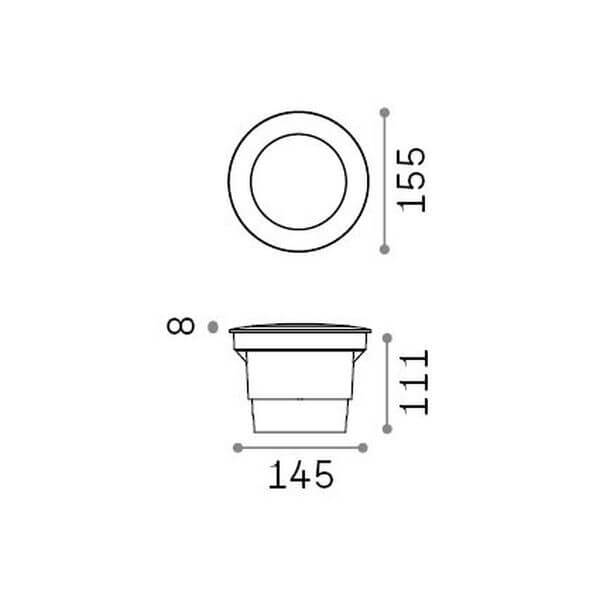 Luminaire extérieur Gravity noir, Ø 15,5 cm