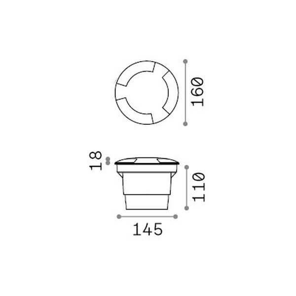 Luminaire extérieur Landing noir, Ø 16 cm