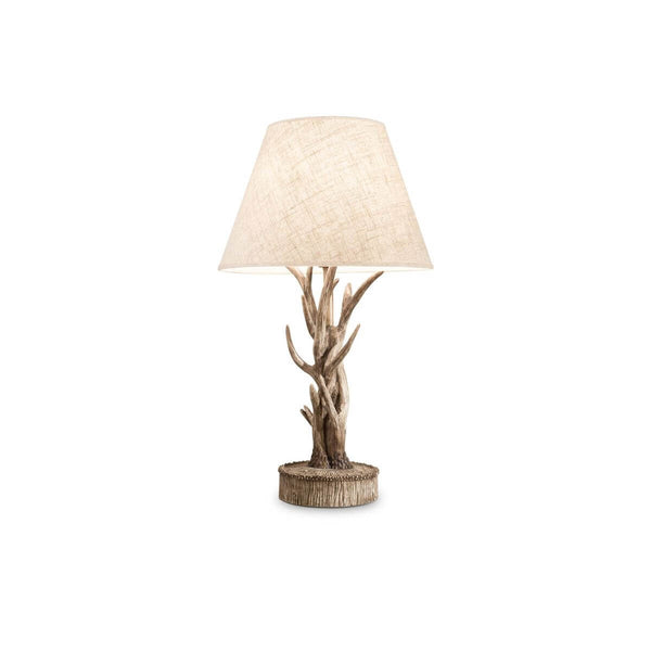 Lampe à poser Chalet beige, tissu