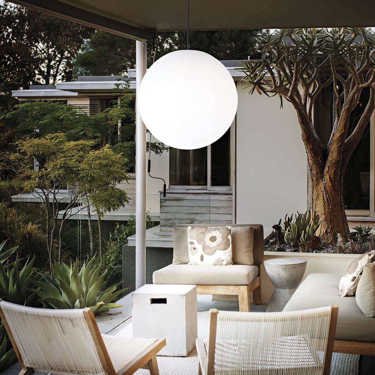 Suspension extérieure Sole blanche, Ø 40 cm