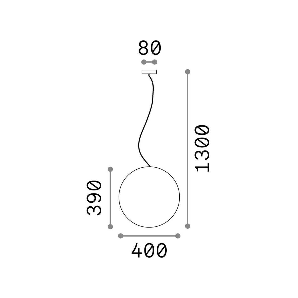 Suspension extérieure Sole blanche, Ø 40 cm
