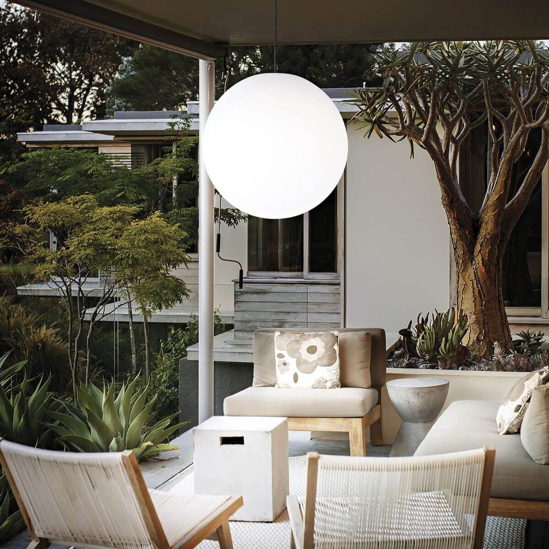 Suspension extérieure Sole blanche, Ø 50 cm