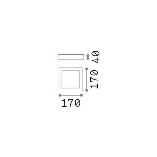 Plafonnier Universal blanc, L 17 cm (138633)