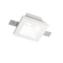 Spot encastrable Samba blanc, plâtre, L 11 cm