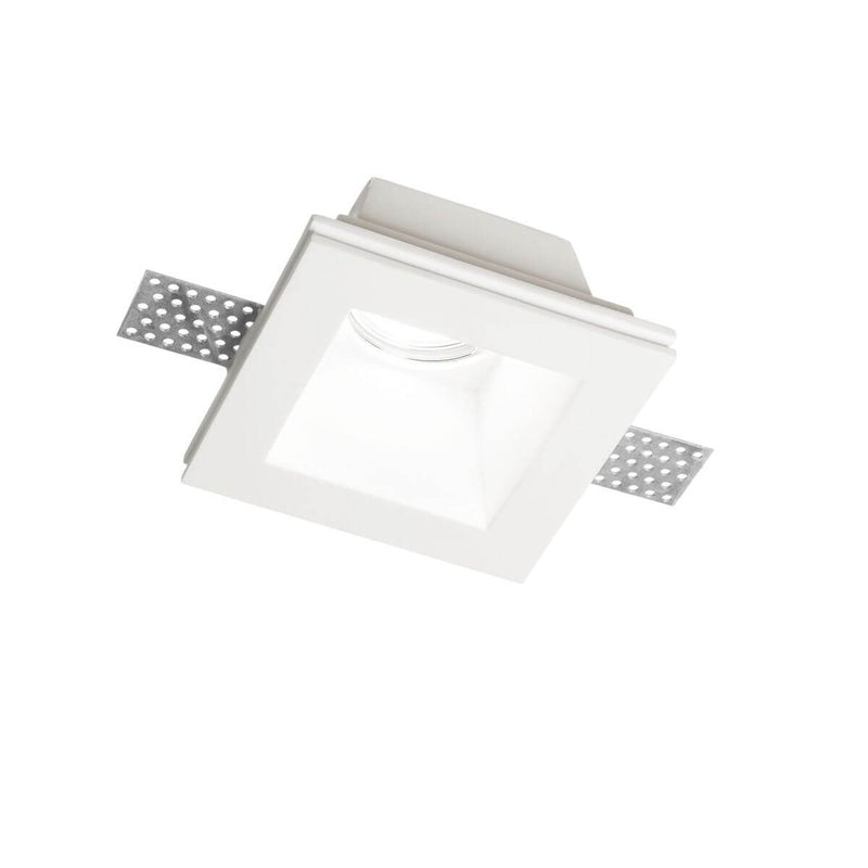 Spot encastrable Samba blanc, plâtre, L 11 cm