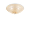 Plafonnier Shell 3 lumières ambré, verre