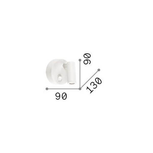 Applique murale Page blanche, Ø 9 cm