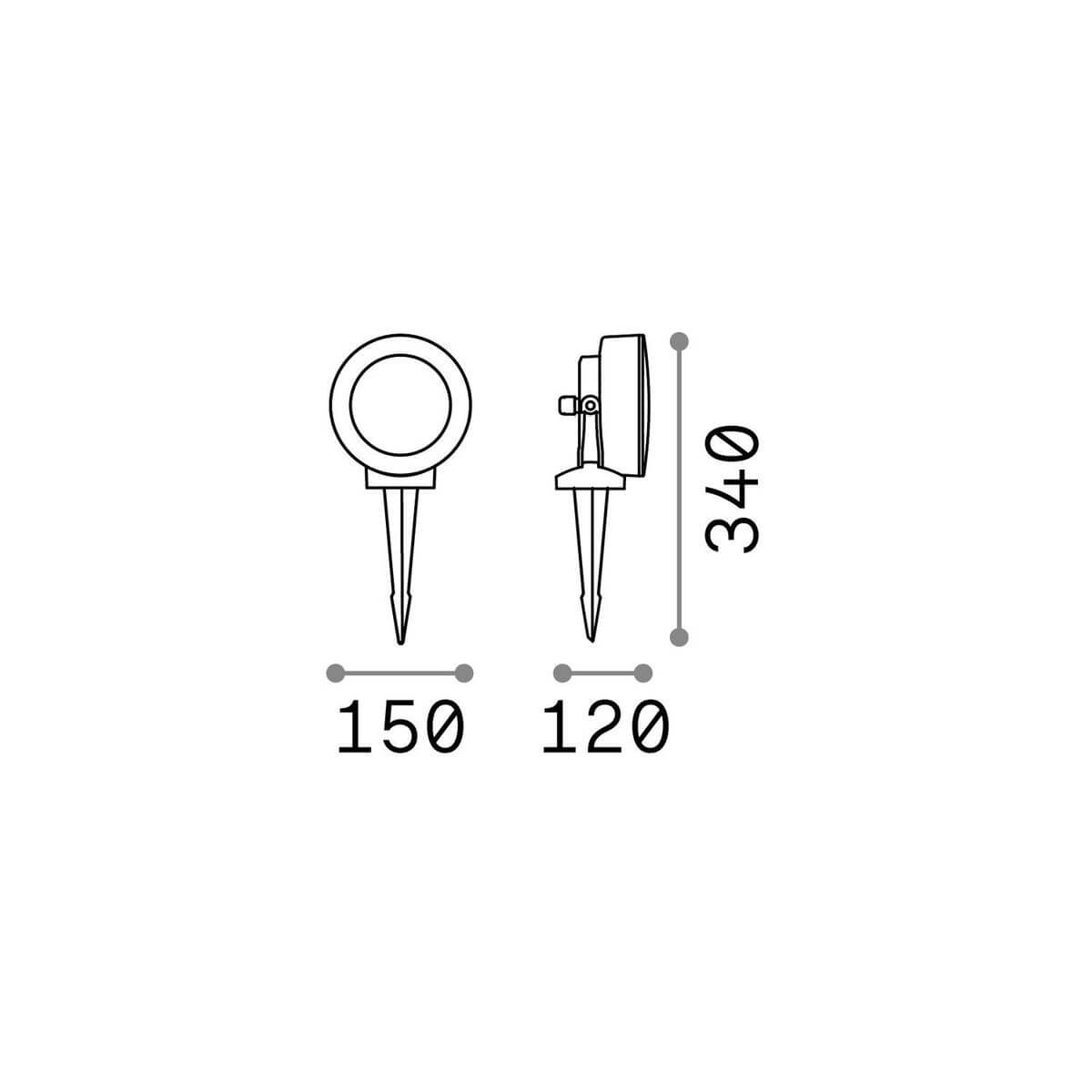 Luminaire extérieur Litio gris