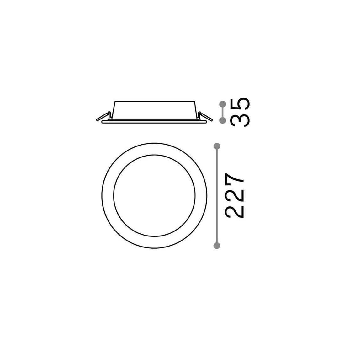 Spot encastrable Groove blanc, Ø 22,7 cm (147680)