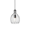 Suspension Ampolla noire, H 32 cm