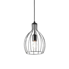 Suspension Ampolla noire, H 32 cm