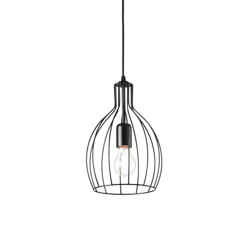 Suspension Ampolla noire, H 32 cm