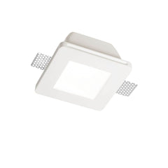 Spot encastrable Samba blanc, plâtre, L 12 cm
