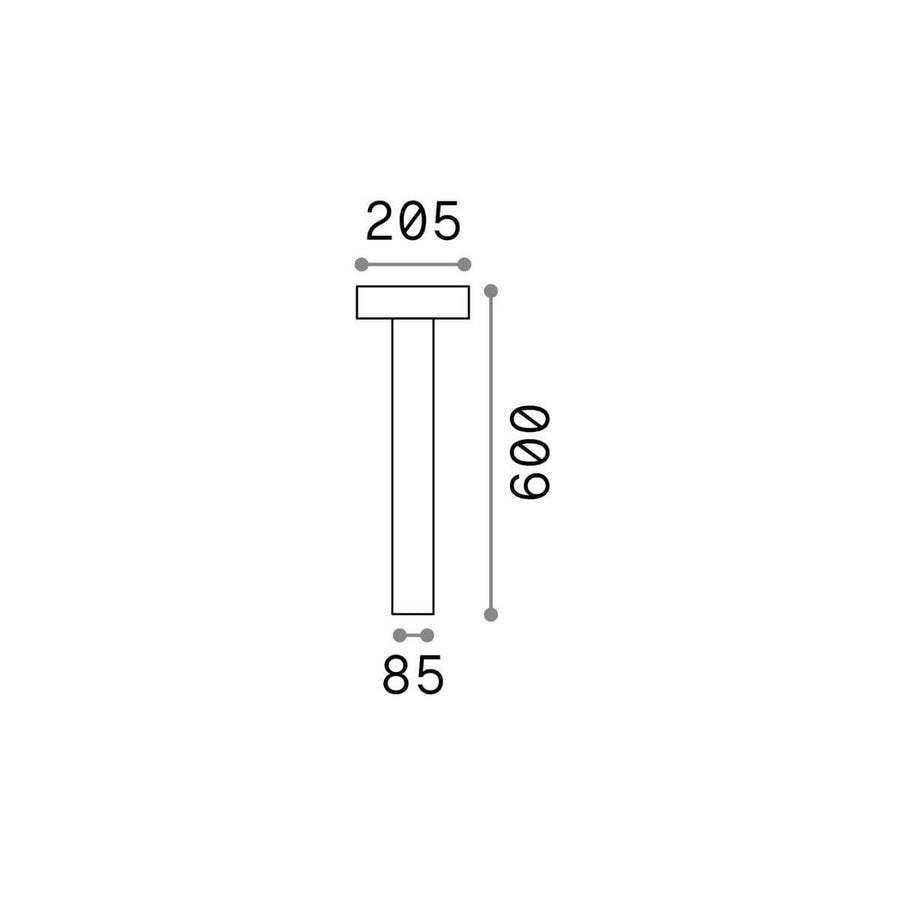 Lampadaire extérieur Tesla 4 lumières blanc (153209)